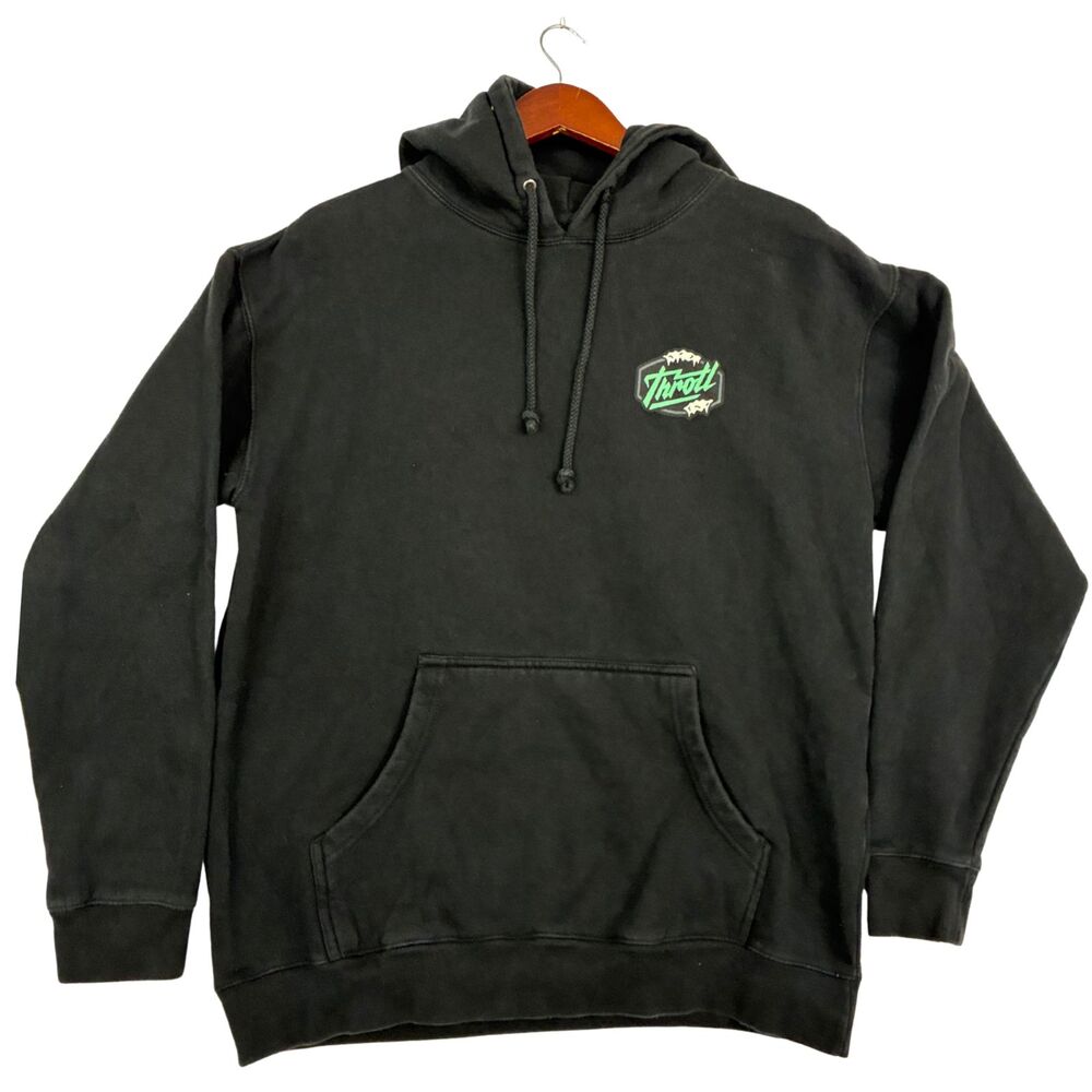Throttl Cold & Tasty Performance Black Pullover Hoodie Mens Streetwear Graphic